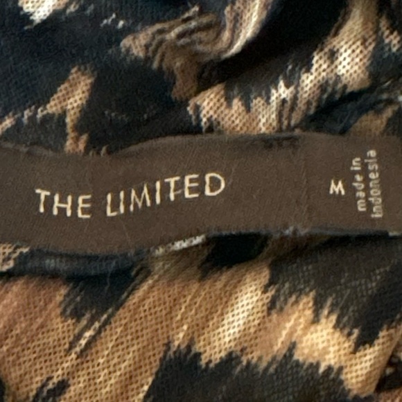 The Limited Top Semi-Sheer Chic Statement Blouse Animal Print Sleeveless Sz M - Picture 8 of 11